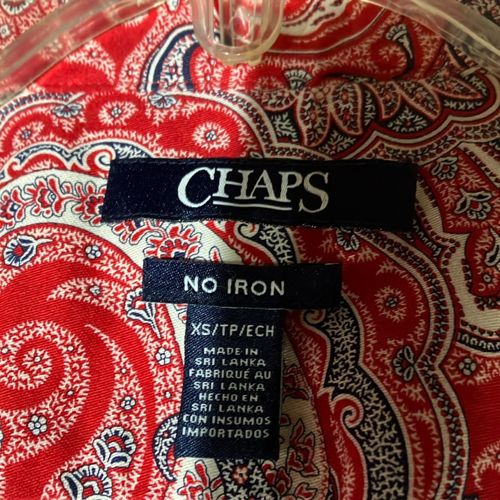 Chaps Red Paisley Blouse